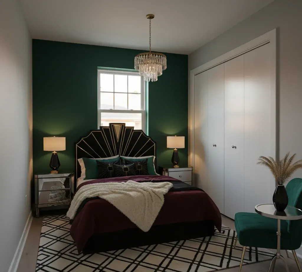 After - Art Deco Glamour bedroom - variation
