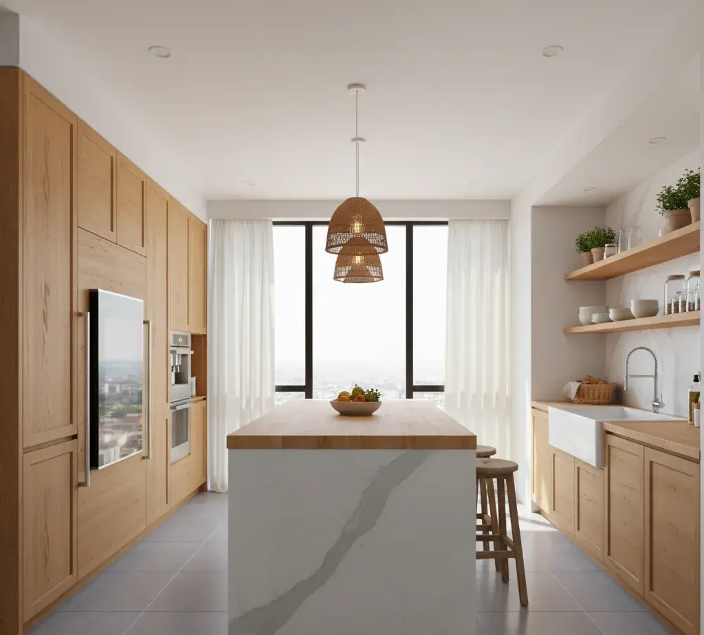 After - Cozy kitchen virtual staging design