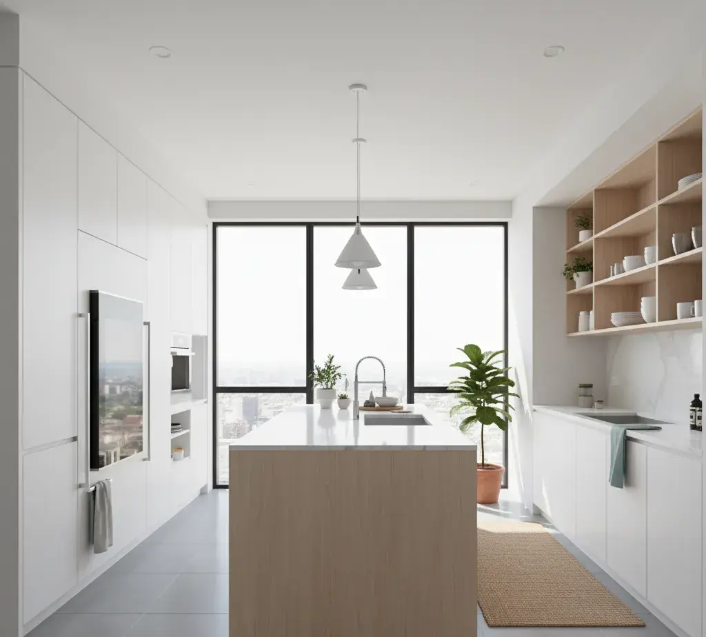 After - Scandinavian kitchen virtual staging transformation