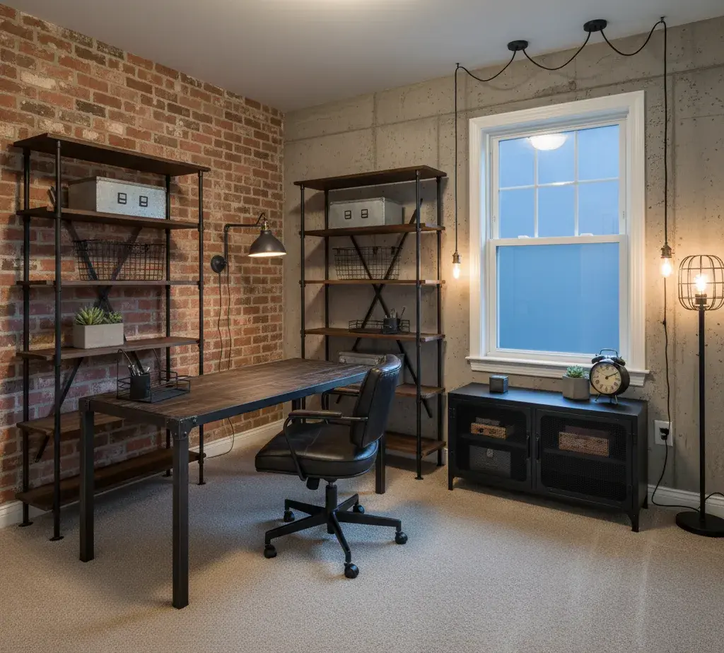 After - Industrial Chic office - variation