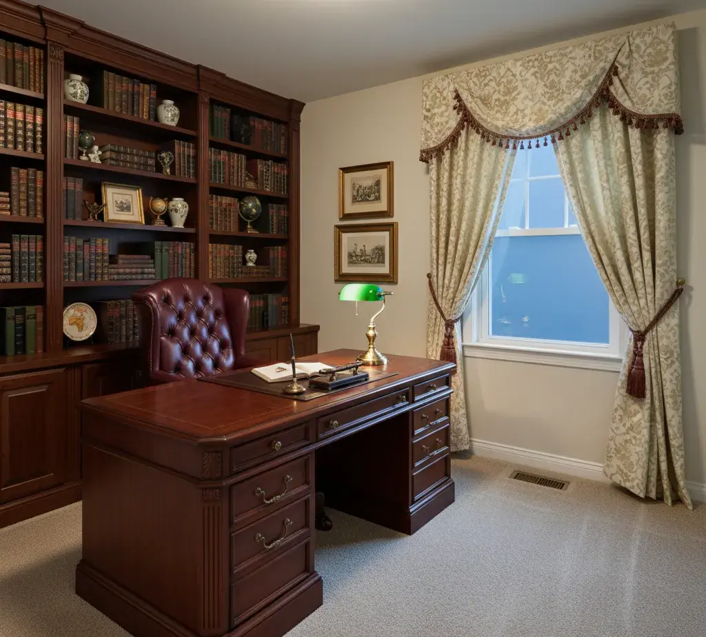 After - Traditional office virtual staging - variation